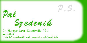 pal szedenik business card