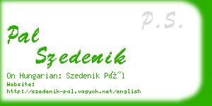 pal szedenik business card